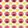 © Елена  Барская - A pattern of emoticons on a yellow background for use in packaging design