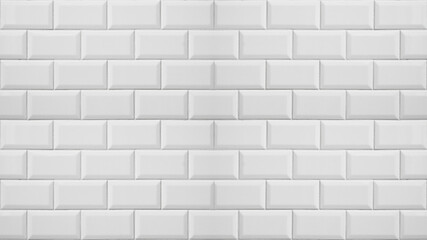  White light brick tiles tilework glazed ceramic wall or floor texture wide background pattern