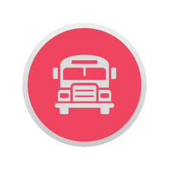 Canvas Print - School Bus - Sticker