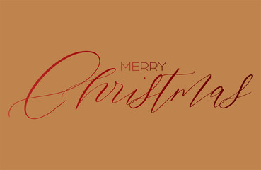 Wall Mural - Beautiful text design of Merry Christmas. Vector illustration. Merry Christmas Lettering Design, eps 10