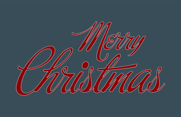 Wall Mural - Beautiful text design of Merry Christmas. Vector illustration. Merry Christmas Lettering Design, eps 10