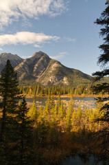 Autumn in the Rocky Mountains in Banff, AB