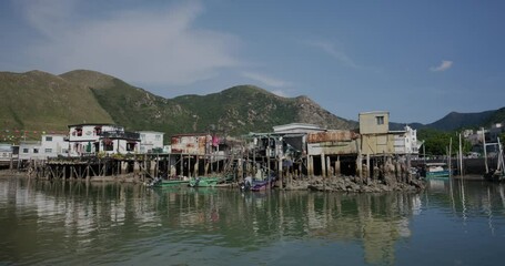 Canvas Print - Hong Kong fishing village