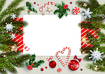 Fotomurali - Holiday card with place for text