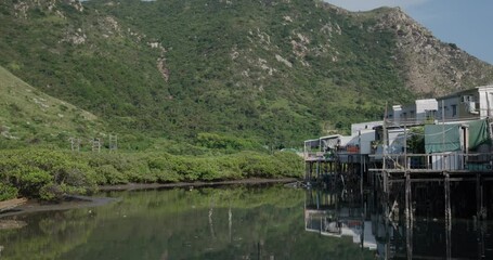 Canvas Print - Hong Kong fishing village