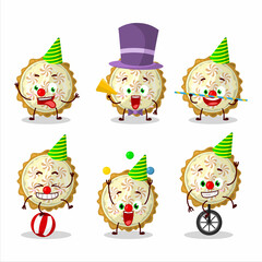 Poster - Cartoon character of lemon meringue pie with various circus shows