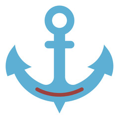 Sticker - anchor flat icon