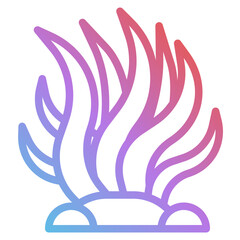 Sticker - seaweed gradient icon