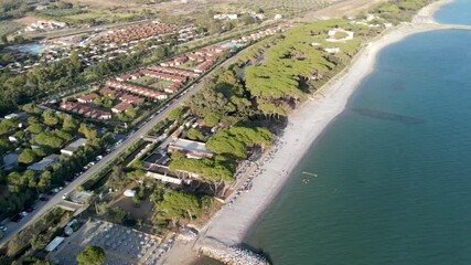 Sticker - Amazing aerial view of Tuscany coastline, Italy from the drone