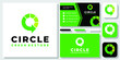 Circle Recycling Eco Green Arrow Friendly Environment logo design inspiration with Layout Template Business Card
