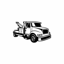 Tow Truck - Towing Truck - Service Truck Isolated Vector