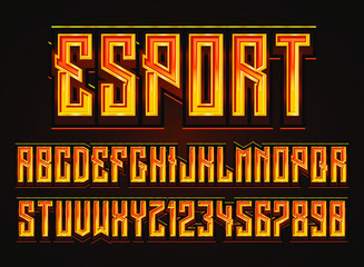 Sticker - fantasy gold esport logo title editable text effect