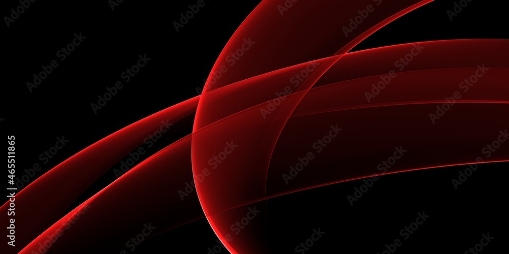 Abstract red wave curve smooth on black design modern luxury technology ...