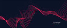 Abstract Background With Flowing Particles. Dynamic Waves. Vector Illustration.	