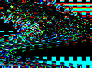 Wall Mural - glitch psychedelic background. old tv screen error. digital pixel noise abstract design. photo glitc