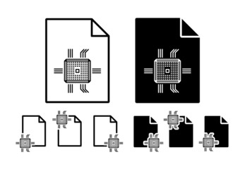 Cpu, gpu, microprocessor vector icon in file set illustration for ui and ux, website or mobile application