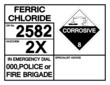 Ferric Chloride UN2582 Symbol Sign, Vector Illustration, Isolate On White Background, Label .EPS10
