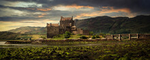 Scottish Castle At Sunset