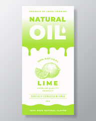Wall Mural - natural oil abstract vector packaging design or label template. modern typography, gradient drips an