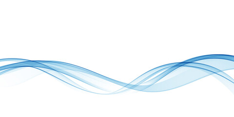 Blue wave. Blue abstract wave flow, vector abstract design element.