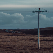 Telephone Lines In The Scottish Highlands