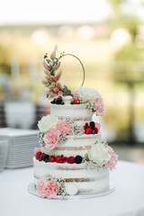 Poster - Beautiful wedding cake close-up