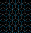 Seamless geometric hexagon pattern motif. 