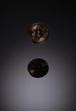 Fototapeta  - Bitcoin with reflection