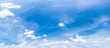 Panorama fluffy clouds in blue sky
