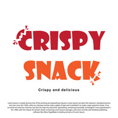 Wall Mural - Crispy snack logo design. Crispy snack logo for your brand and others