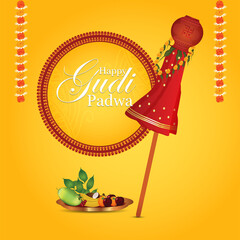 Wall Mural - Happy ugadi celebration greeting card