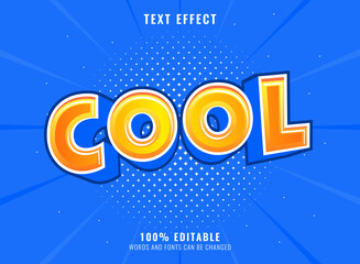 Wall Mural - modern 3d bold cool blue yellow text effect