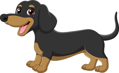 Sticker - Cartoon funny purebred dachshund dog