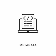 Metadata icon in vector. Logotype