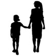 © Arrows - Silhouette of happy family on a white background
