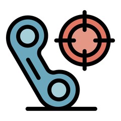 Poster - Targeted calls icon. Outline targeted calls vector icon color flat isolated