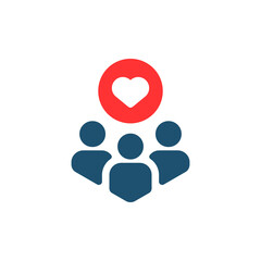customer retention or community care icon