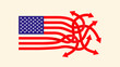 © IKON Images - Tangled stripes on American flag