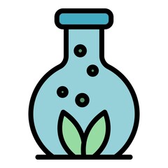 Wall Mural - laboratory tube icon. outline laboratory tube vector icon color flat isolated