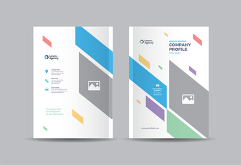 Canvas Print - Business Brochure Cover Design or Annual Report and Company Profile Cover or Booklet and Catalog Cover  