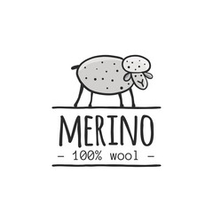 Poster - Merino sheep, sketch for your design