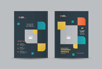 Canvas Print - Business Brochure Cover Design or Annual Report and Company Profile Cover or Booklet and Catalog Cover  