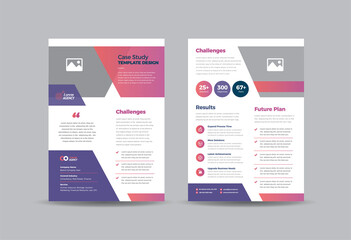 Wall Mural - Business Case study or Marketing Sheet and Flyer Design 