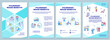 Pulmonary rehabilitation benefits brochure template. Flyer, booklet, leaflet print, cover design with linear icons. Vector layouts for presentation, annual reports, advertisement pages