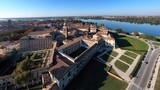 Fototapeta Paryż - Aerial view of Mantova (Mantua), Italy
