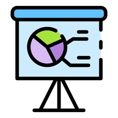 Canvas Print - Banner estimator icon. Outline banner estimator vector icon color flat isolated