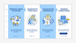 Happiness mindset components onboarding vector template. Responsive mobile website with icons. Web page walkthrough 4 step screens. Goal achievement color concept with linear illustrations