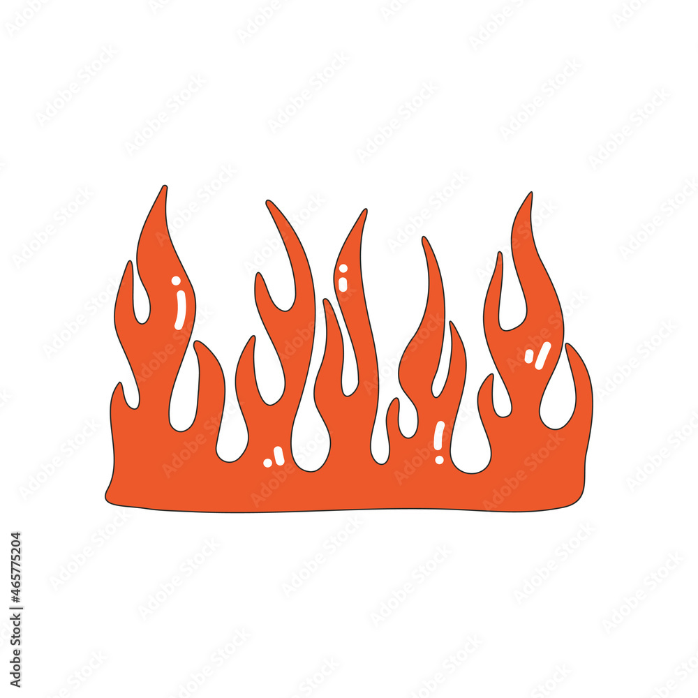 A red flame icon in the tribal style. Nostalgia for the 2000 years