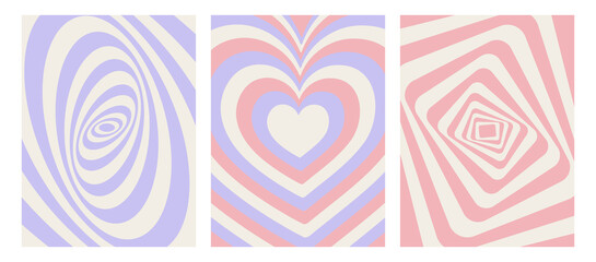 Wall Mural - set with geometric backgrounds. vector illustration of abstract backgrounds with geometric shapes an