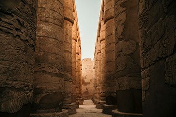 Wall Mural - ruins of the ancient Karnak temple in Luxor Egypt